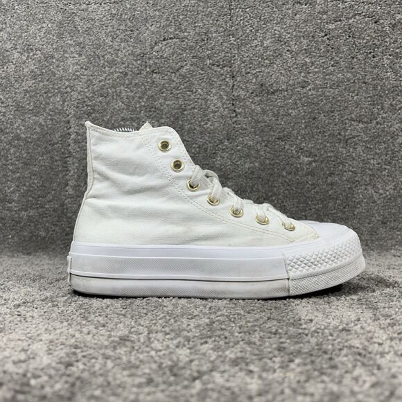 Converse Chuck Taylor All Star Lift Women’s Sz 6 White Skate Platform Shoes Used - Picture 1 of 13
